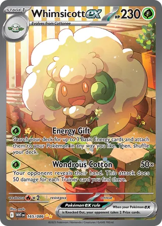 Whimsicott ex (White Flare 165/086)